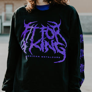 Death Metal Logo Black Long Sleeve Shirt